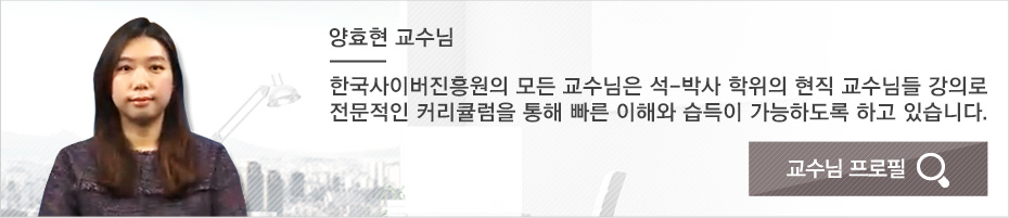 심리상담사1급 양효현 교수님 프로필