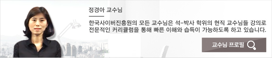 가족심리상담사1급 정경아 교수님 프로필
