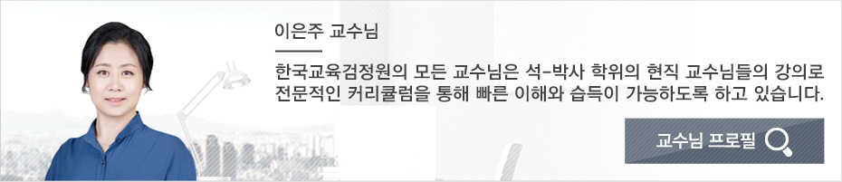 감정조절상담지도사1급 이은주 교수님 프로필