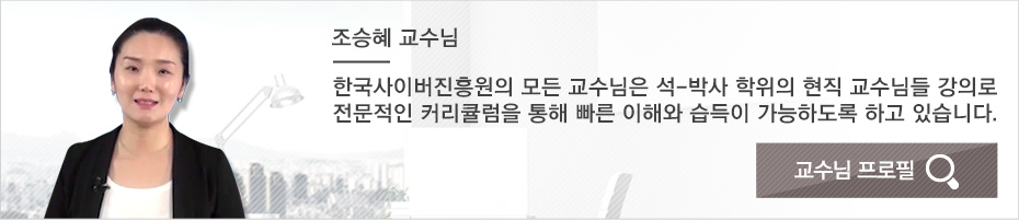 병원코디네이터 단일과정 조승혜 교수님 프로필