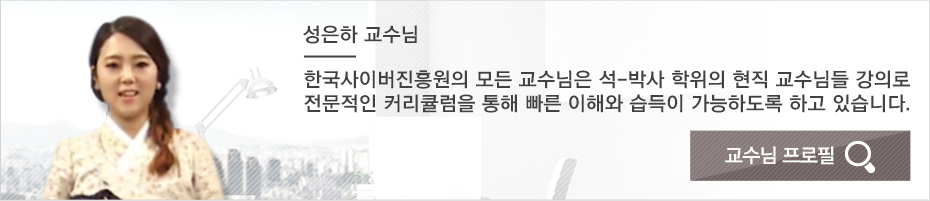 캘리그라피지도사 단일과정 성은하 교수님 프로필