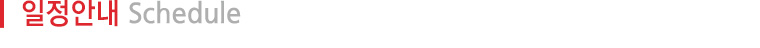 일정안내